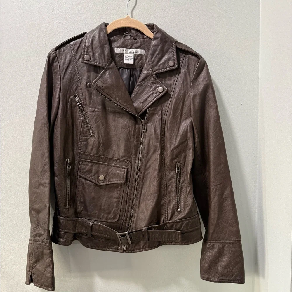 Rezrekshn bu Esther Chen woman leather moto jacket